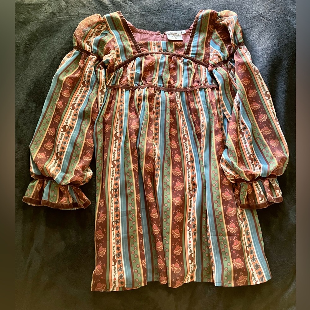 The Hippie Shake floral stripe mini dress
